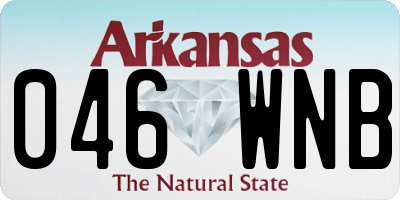 AR license plate 046WNB