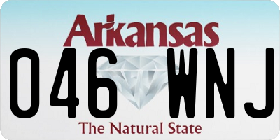 AR license plate 046WNJ