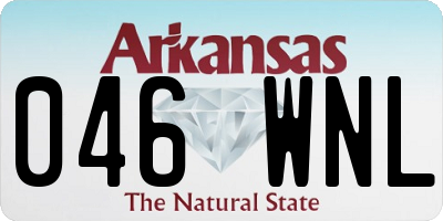 AR license plate 046WNL
