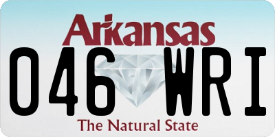 AR license plate 046WRI