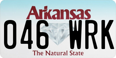 AR license plate 046WRK