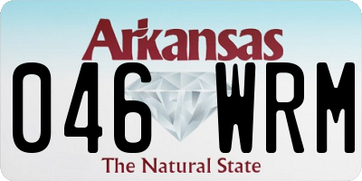 AR license plate 046WRM