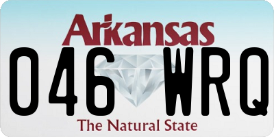 AR license plate 046WRQ