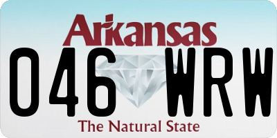AR license plate 046WRW