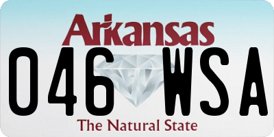AR license plate 046WSA