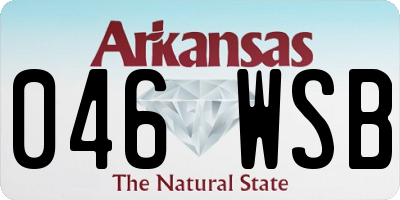 AR license plate 046WSB