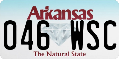 AR license plate 046WSC