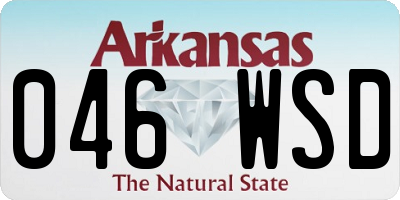 AR license plate 046WSD