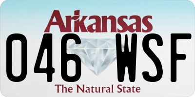 AR license plate 046WSF