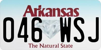 AR license plate 046WSJ
