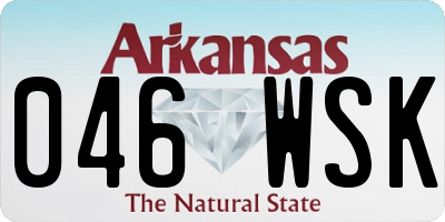 AR license plate 046WSK