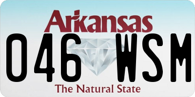 AR license plate 046WSM