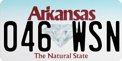AR license plate 046WSN