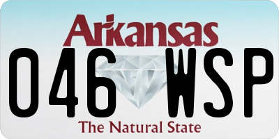 AR license plate 046WSP