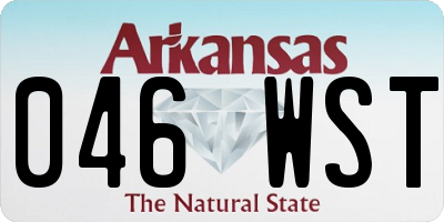 AR license plate 046WST