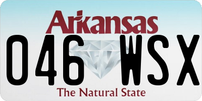AR license plate 046WSX
