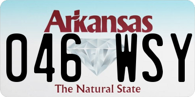 AR license plate 046WSY