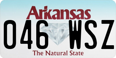 AR license plate 046WSZ