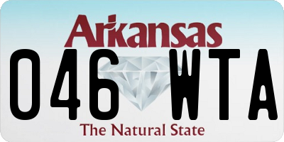 AR license plate 046WTA