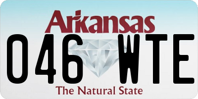 AR license plate 046WTE