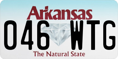 AR license plate 046WTG