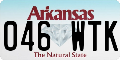 AR license plate 046WTK