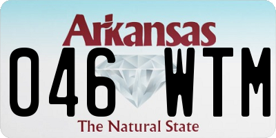 AR license plate 046WTM