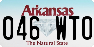 AR license plate 046WTO