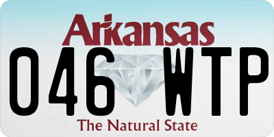 AR license plate 046WTP