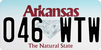 AR license plate 046WTW