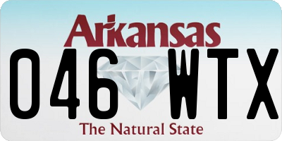 AR license plate 046WTX