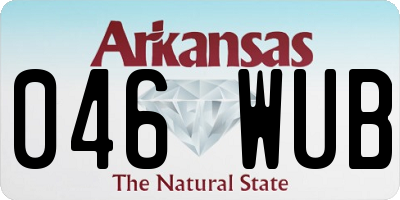 AR license plate 046WUB