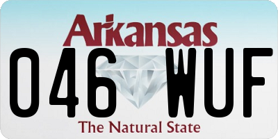 AR license plate 046WUF