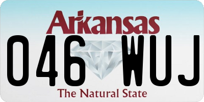 AR license plate 046WUJ