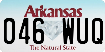 AR license plate 046WUQ