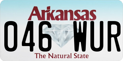 AR license plate 046WUR