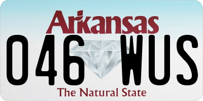 AR license plate 046WUS