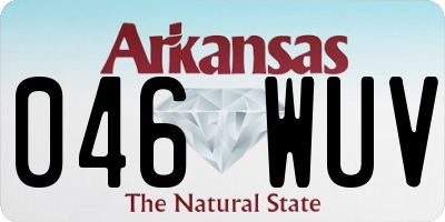 AR license plate 046WUV