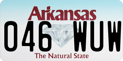 AR license plate 046WUW