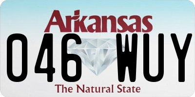 AR license plate 046WUY