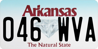 AR license plate 046WVA