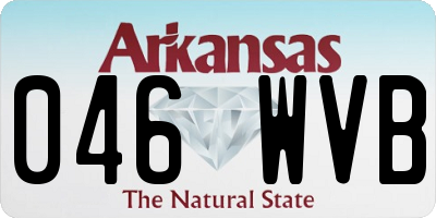 AR license plate 046WVB