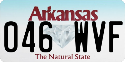 AR license plate 046WVF