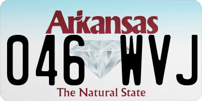 AR license plate 046WVJ