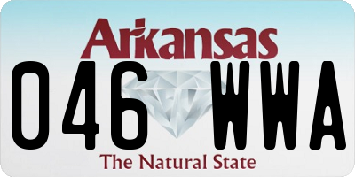 AR license plate 046WWA
