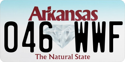 AR license plate 046WWF