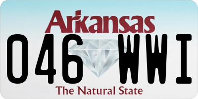 AR license plate 046WWI