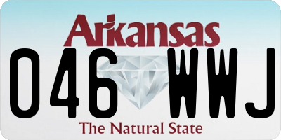 AR license plate 046WWJ