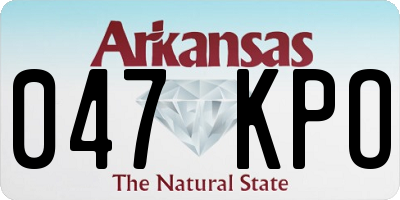 AR license plate 047KPO