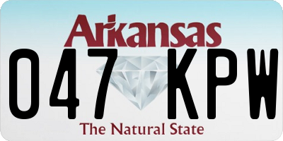 AR license plate 047KPW